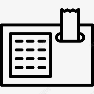 收据收银机现金出纳图标