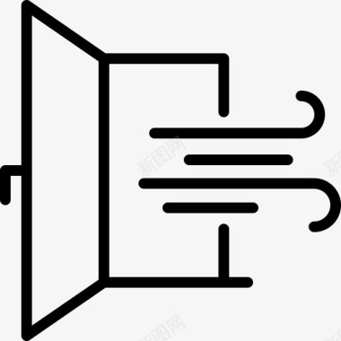平面风风空气通风图标