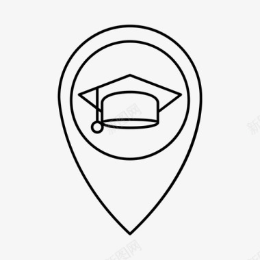 大学标志地点商业教育图标