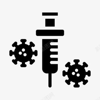 传播病毒注射器冠状病毒covid19图标