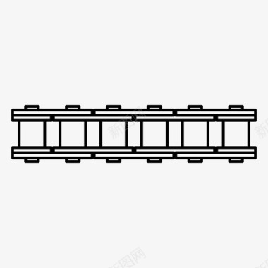 链条斜挎包链条自行车链条工业图标