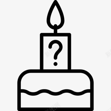 蜡烛馅饼年龄蛋糕图标