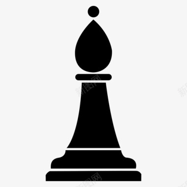 游戏装备设计象棋主教棋子图标