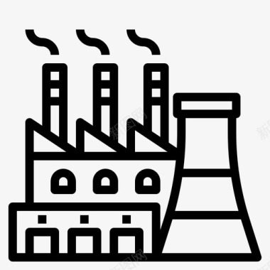 制造钱币工厂建筑物公司图标