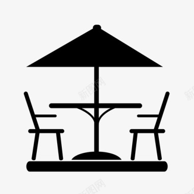 椅子采购产品椅子和伞椅子和伞户外图标