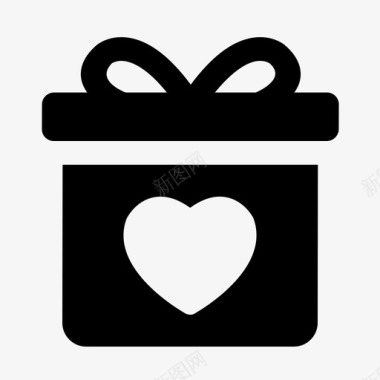 盒子礼物情人节爱情人节图标