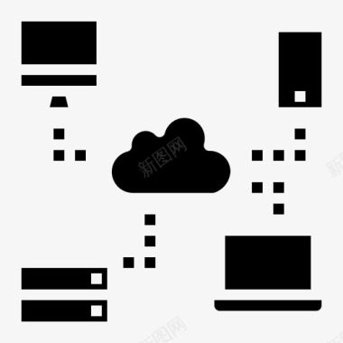 大数据搜索云数据互联网图标