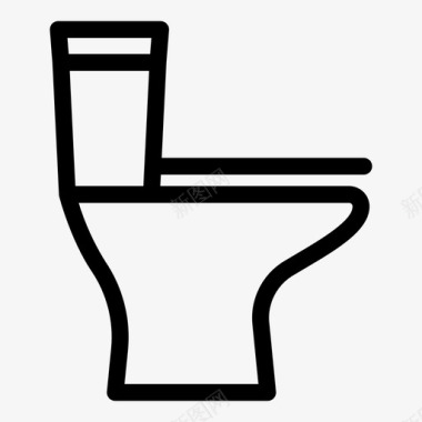 蹲马桶厕所浴室马桶图标