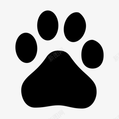动物动物爪狗脚印图标
