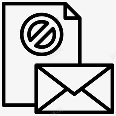 垃圾邮件垃圾邮件警报电子邮件图标