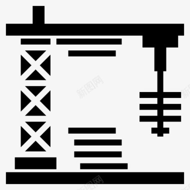 大吊钩起重机建筑和工具吊钩图标