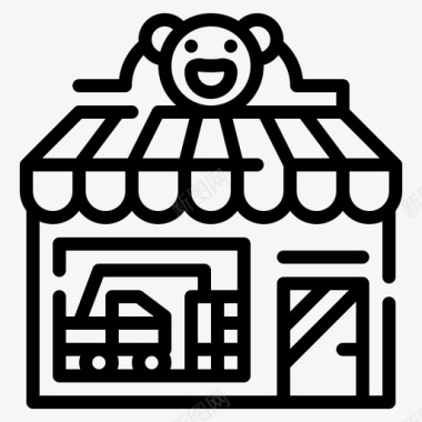 看书的小孩玩具店婴儿娃娃图标