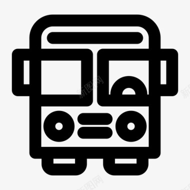 旅游线路公共汽车交通工具旅游工具图标