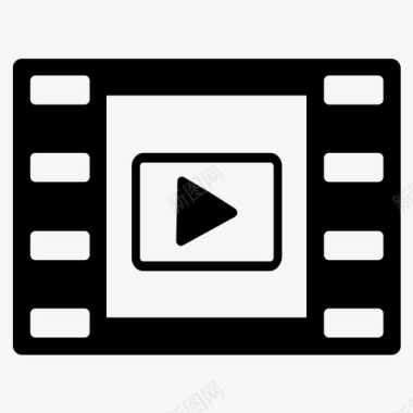 矢量电影放映机电影带电影院电影制作图标