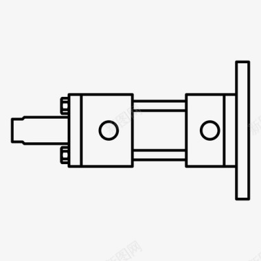 工业水处理气缸力液压图标