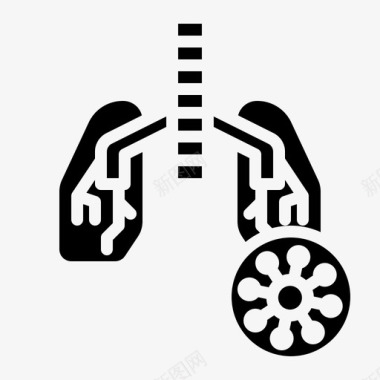 肺炎疫情肺炎解剖学呼吸图标