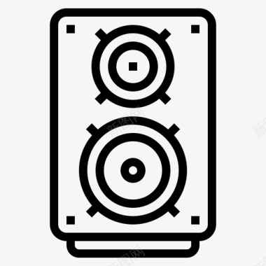 扬声器音响电影院图标