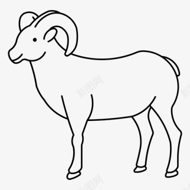 羊来自绵羊绵羊大角羊图标