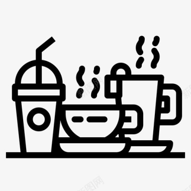 咖啡因咖啡杯子图标