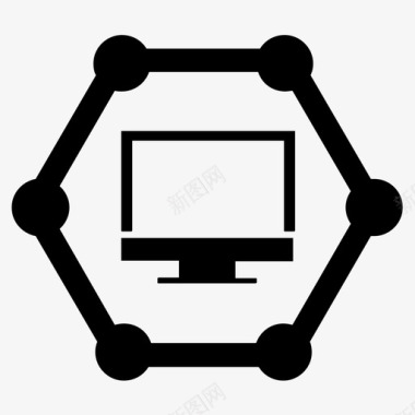 经典模型计算机网络连接链接图标