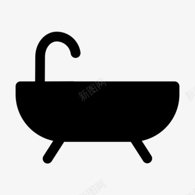 浴室浴缸休息室图标