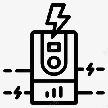 不间断电源电池电源图标