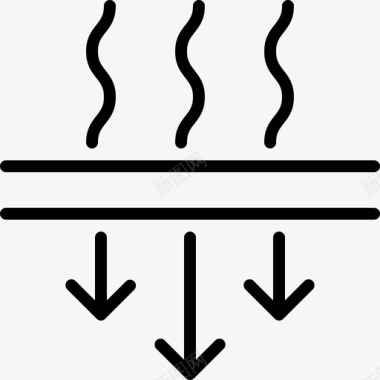 口罩正面空气透气呼吸图标