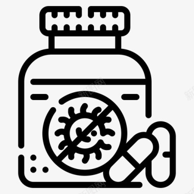 细菌药物细菌胶囊图标