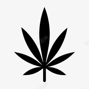 兴趣培养大麻叶大麻培养物图标