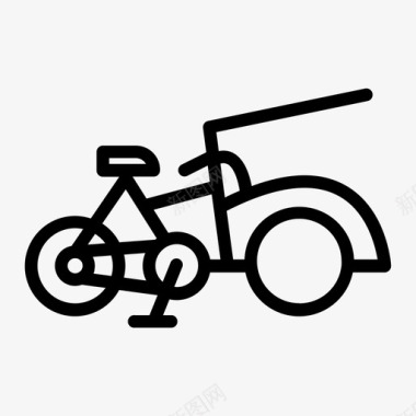 自行车三轮车自行车传统图标