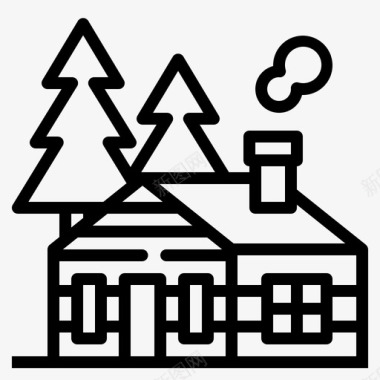 别墅小屋建筑物住宅图标
