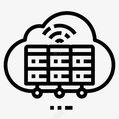 云服务器服务器云数据图标