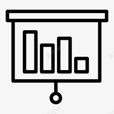 演示图表演示分析图板图标