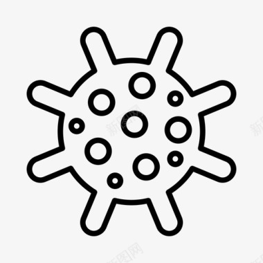 螺旋型冠状病毒细菌冠状病毒19型图标