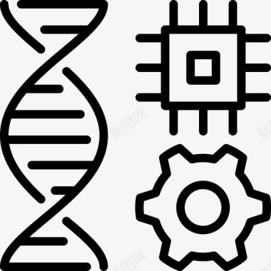 生物技术dna生物技术网络图标