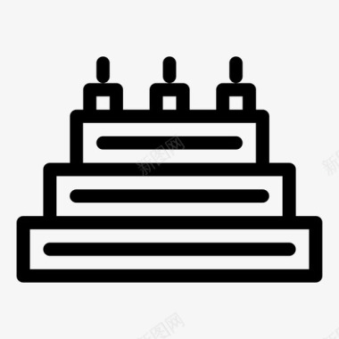 蛋糕生日庆祝美味图标