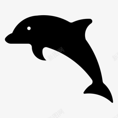 海豚鱼跳跃图标