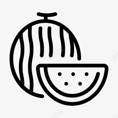 西瓜水果夏天图标