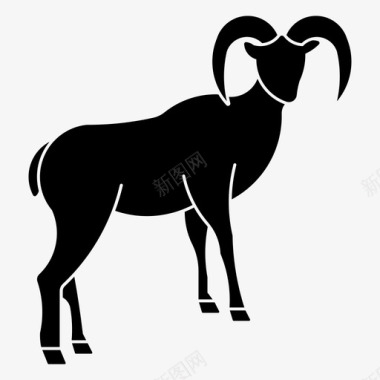 大角羊麂皮山羊图标