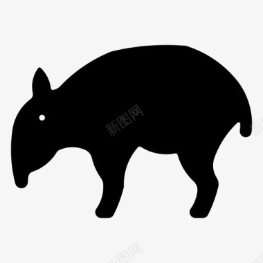 亚格拉tapir动物马来亚tapir图标