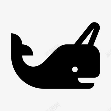 动物独角鲸动物角图标