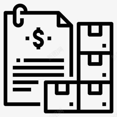 收款收据运费帐单收款图标