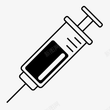 药品冲剂注射器注射剂液体图标