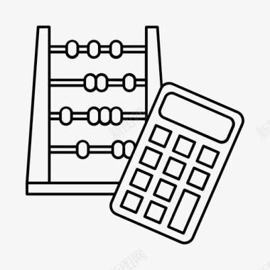 数学教育计算商业教育图标