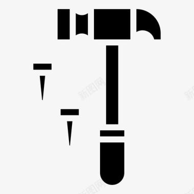 2017劳动节锤子建筑家庭修理图标