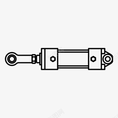 压力气缸力液压图标