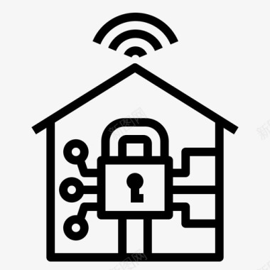 隐私房屋安全锁挂锁图标