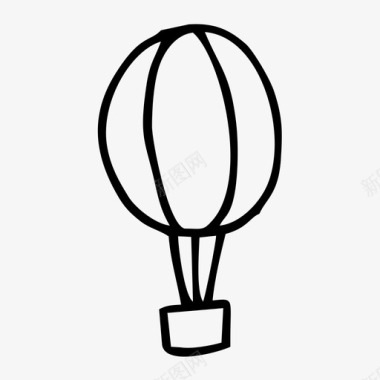 气球热气球飞行假日图标
