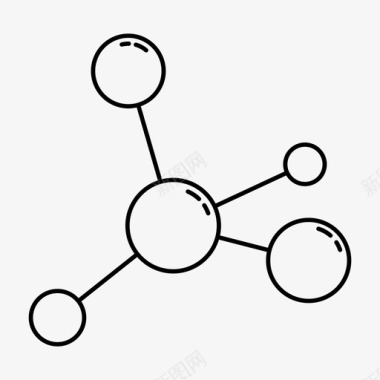 学爬分子原子化学图标