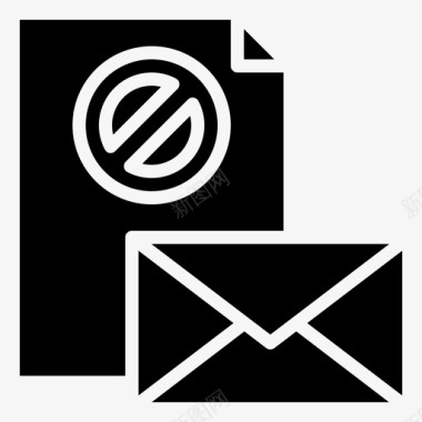 垃圾邮件垃圾邮件警报电子邮件图标